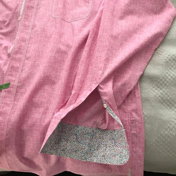 Bugatchi Casual Dress Shirt - Pink, Large - Picture 3 of 3